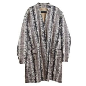 Blank NYC Anthropologie Snake Charmer Faux Suede Longline Jacket Size M
